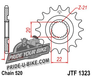 Звезда передняя JT Sprockets JTF1323