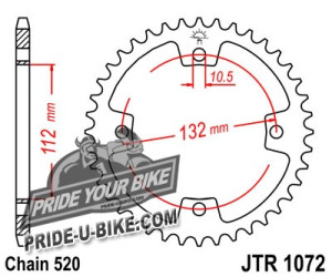 Звезда задняя JT Sprockets JTR1072