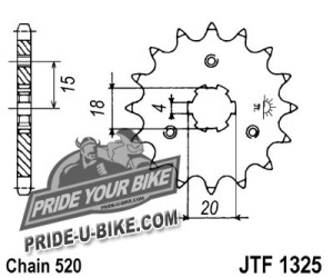 Звезда передняя JT Sprockets JTF1325