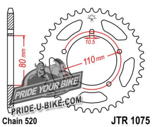 Звезда задняя JT Sprockets JTR1075