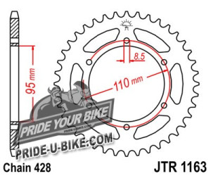 Звезда задняя JT Sprockets JTR1163