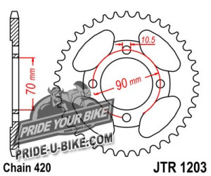 Звезда задняя JT Sprockets JTR1203