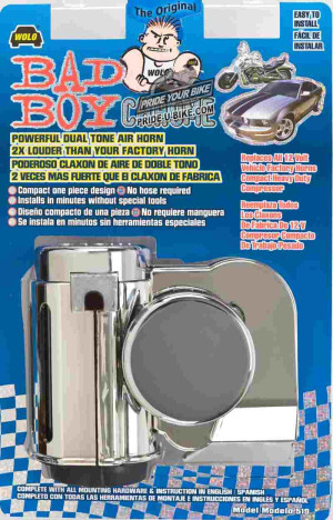 Пневматически гудок / сигнал двухтонный Wolo model 519 BAD BOY DUAL TONE AIR HORN кромированный корпус Пневматически гудок / сигнал двухтонный Wolo model 519 BAD BOY DUAL TONE AIR HORN кромированный корпус