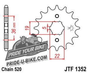 Звезда передняя JT Sprockets JTF1352