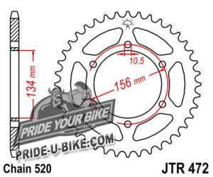 Звезда задняя JT Sprockets JTR472