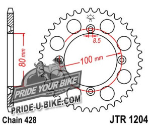 Звезда задняя JT Sprockets JTR1204