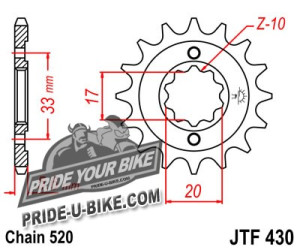 Звезда передняя JT Sprockets JTF430