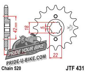 Звезда передняя JT Sprockets JTF431
