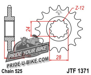 Звезда передняя JT Sprockets JTF1371