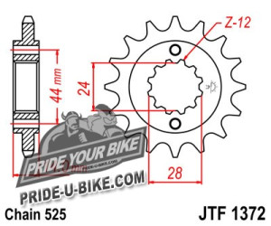 Звезда передняя JT Sprockets JTF1372