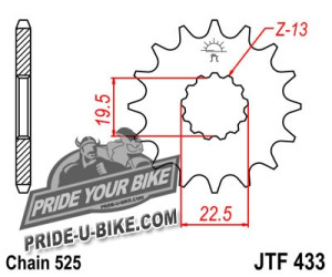 Звезда передняя JT Sprockets JTF433