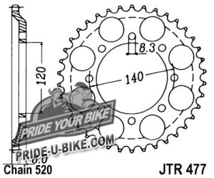 Звезда задняя JT Sprockets JTR477