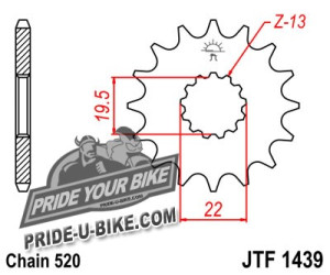Звезда передняя JT Sprockets JTF1439