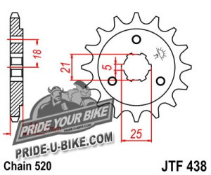 Звезда передняя JT Sprockets JTF438