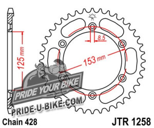 Звезда задняя JT Sprockets JTR1258