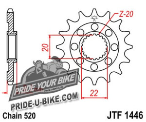 Звезда передняя JT Sprockets JTF1446