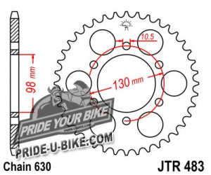 Звезда задняя JT Sprockets JTR483