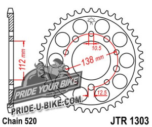 Звезда задняя JT Sprockets JTR1303