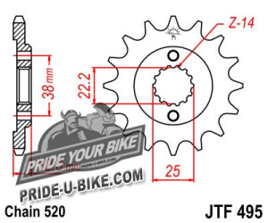 Звезда передняя JT Sprockets JTF495