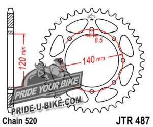 Звезда задняя JT Sprockets JTR487