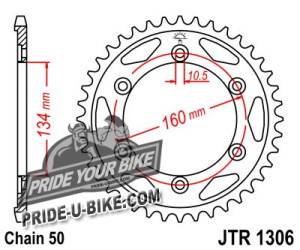 Звезда задняя JT Sprockets JTR1306