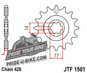 Звезда передняя JT Sprockets JTF1501