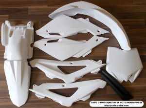 Комплект пластика Yamaha WR125 c 2009 по 2014 Комплект пластика Yamaha WR125 c 2009 по 2014