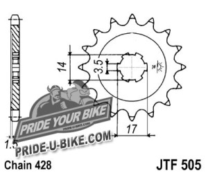 Звезда передняя JT Sprockets JTF505