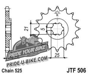 Звезда передняя JT Sprockets JTF506
