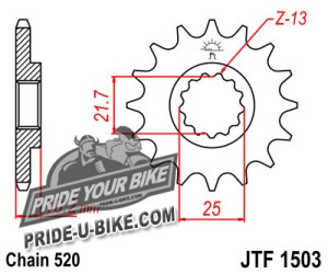 Звезда передняя JT Sprockets JTF1503