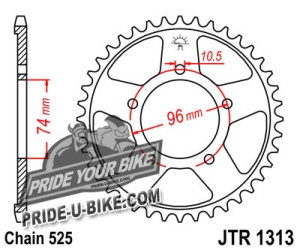 Звезда задняя JT Sprockets JTR1313