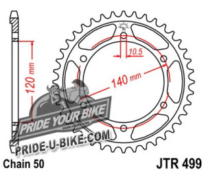 Звезда задняя JT Sprockets JTR499