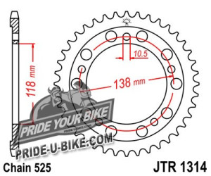 Звезда задняя JT Sprockets JTR1314