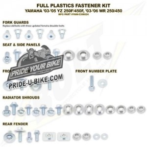 Комплект болтов пластика Yamaha WR 450 2003 2004 2005 2006 WR450 Комплект болтов пластика Yamaha WR 450 2003 2004 2005 2006 WR450